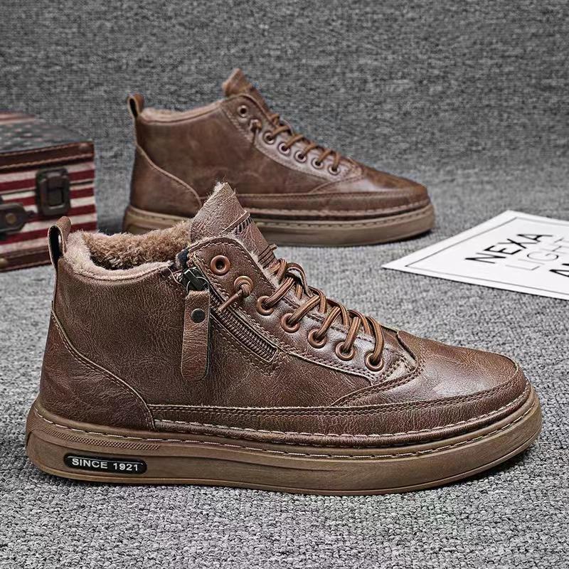 Martin Boots, Men's High Top Shoes,casual Thick Soled Board Shoes the Latest Trend Winter Warm Shoes