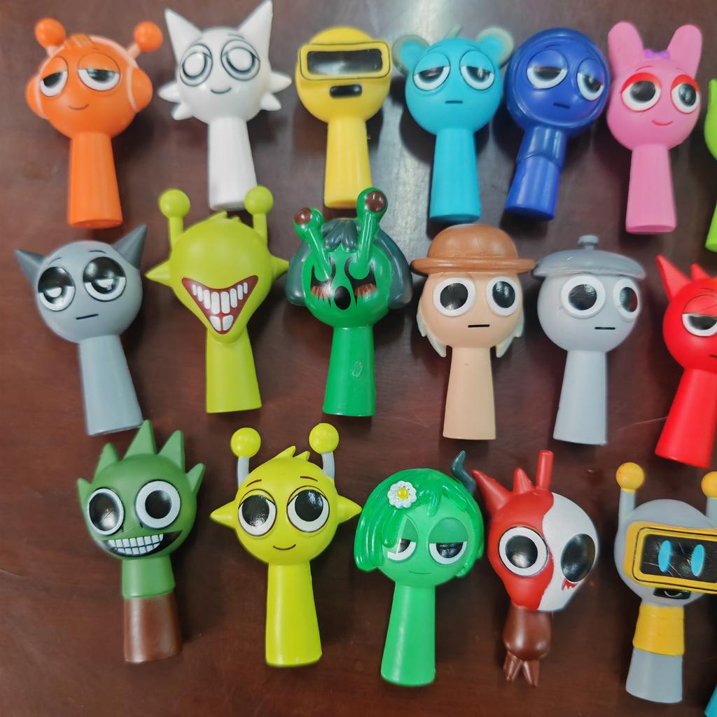 6 stuks 4,5 cm Grappige Sprunki Figuren Model PVC Sprunki Game Actie- & Speelfiguren