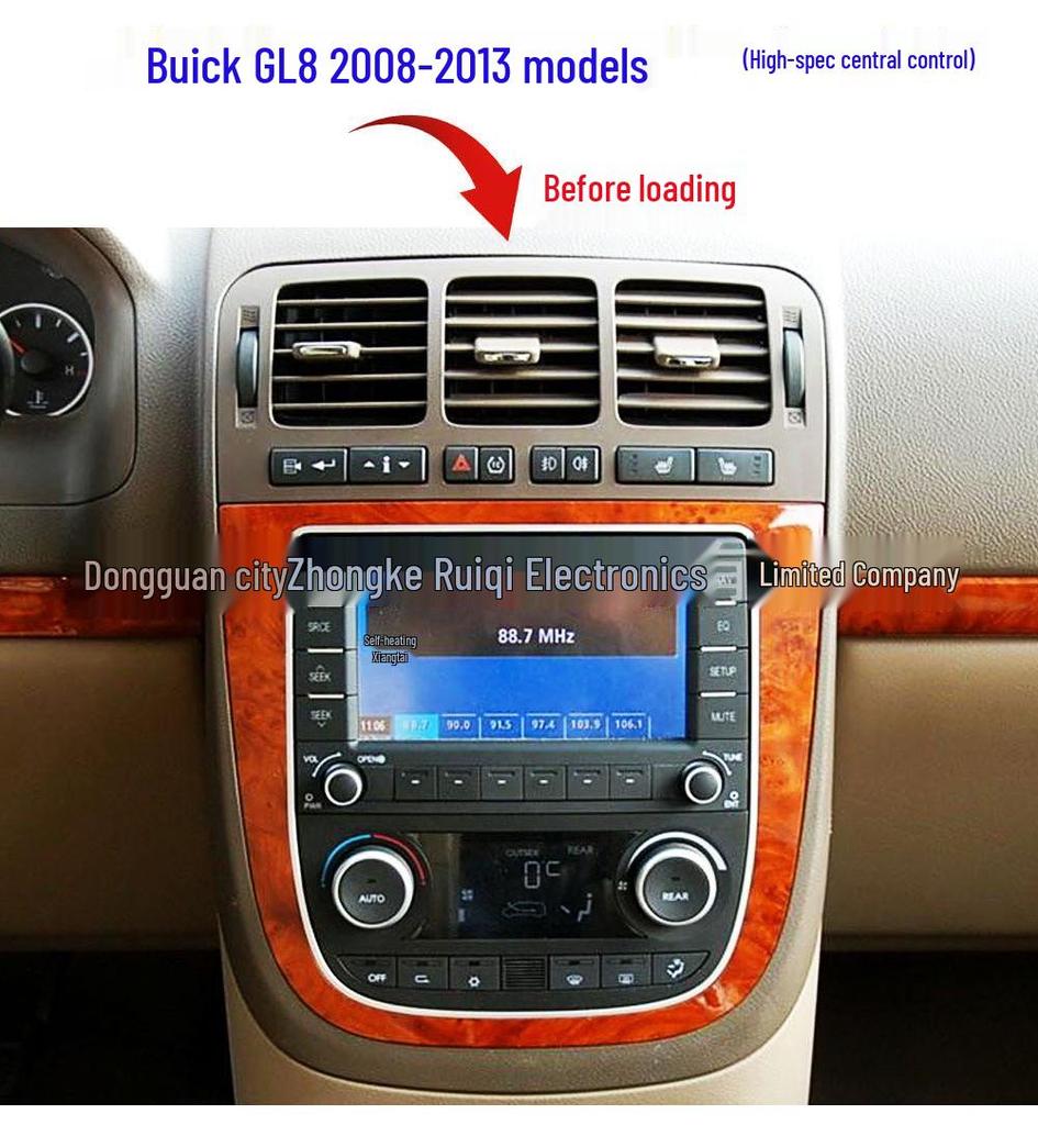 7-Inch Button Version Buick GL8 In-Car DVD Navigation with Bluetooth, HD LCD, Wireless CarPlay