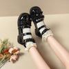 Cute platform lolita lolita sweet little leather shoes women's 2025 Japanese jk soft girl shoes lace mary jean shoes