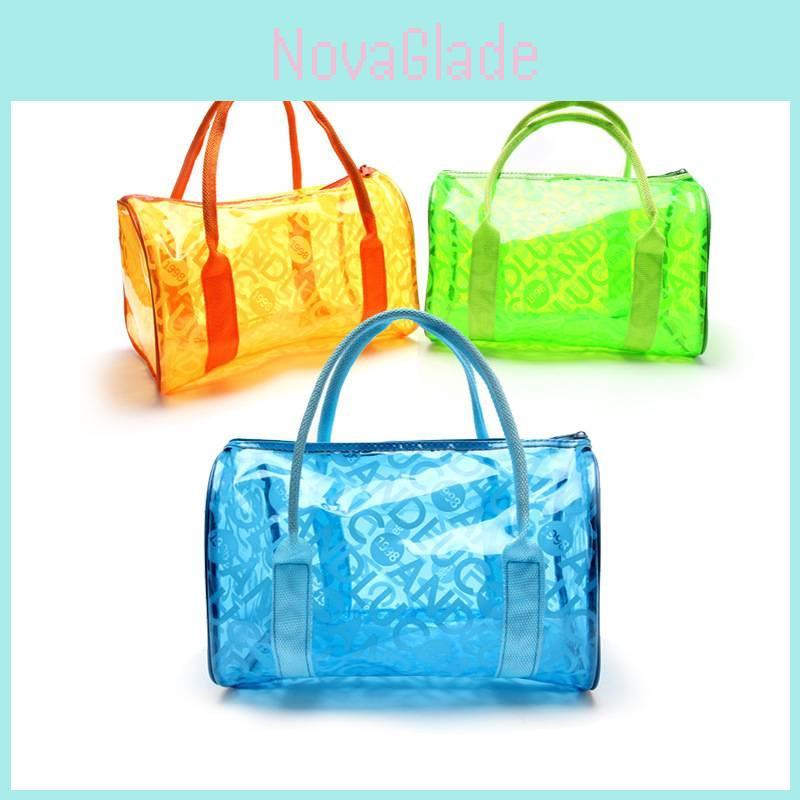 Stylish Waterproof Outdoor Swimming Bag Trendy Fitness Toiletry Bag Perfect Jelly Beach Storage