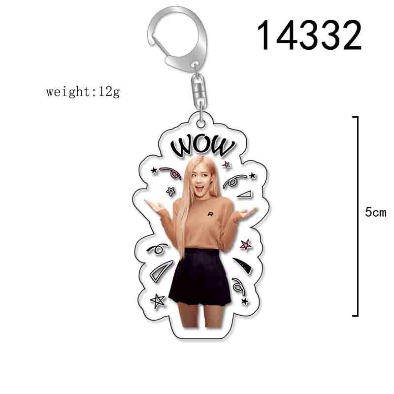 BLACKPINK Acrylic Double-Sided Keychain: Lisa, Jisoo, Jennie, Rosé