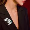 Peach Flower Adornment Formal Event Jewelry Handmade Flower Clothing Jewelry Alloy Texture for Special Occasions