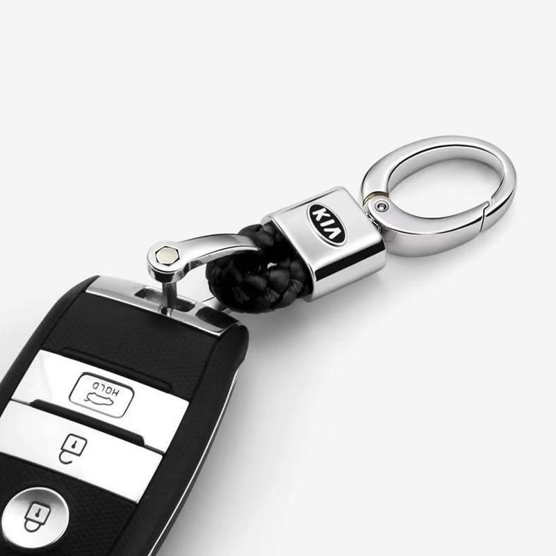 UQQV8 For Kia Rio Ceed Sportage Cerato Soul Picanto Metal/Leather Car Styling Keychain Accesspries key ring auto styling car decor