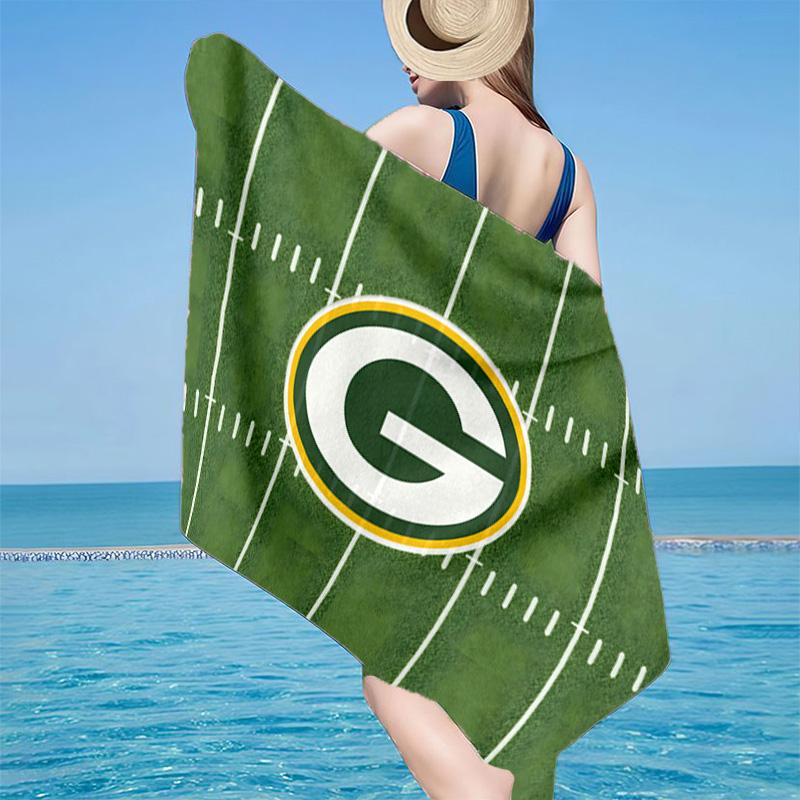 Green Bay Packers Gear Microfiber Beach Towel, Lightweight And Quick-Dry, for Summer Travel, Beach Essential, Swimming Pool