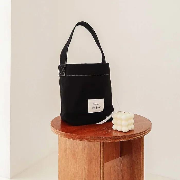 [Agnes Project] Peanut Tote Bag_Black