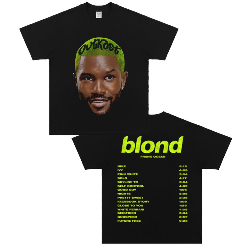 Frank Ocean Rapper Hip Hop Blond T-Shirt a Maniche Corte Uomo Cotone Streetwear Estate Donna Moda T-Shirt Abbigliamento Regalo per Fan
