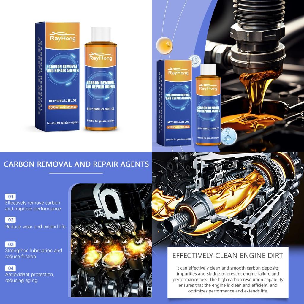 Rayhong Engine Carbon Removal Repair Agent Premium Engine Anti-wear Noise Reduction Oil Additive 100ml