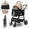 Pet Dog for Separate 4 Load Capacity 25 Large for Small and Multiple Rotation of Front Cm Rear Easy To Store Includes Mama Cart, Cart, Buggy,
