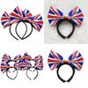 Eye-catching Union Jack Hairband Alice Headband With Large Bow Tie For Patriotic Celebrations