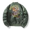Spring and Autumn Air Force Pilot Jacket Male Tiger Embroidered Baseball Suit Large Size Coat Cargo Jacket