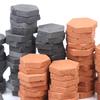 40Pcs 1/16 Scale Simulation Miniature Hexagon Red Brick Model Toy