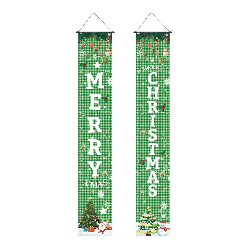 Christmas Nutcracker Couplets Door Curtain Flags | Festive Porch Decor