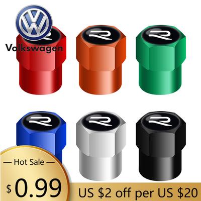 For VOLKSWAGEN VW 4pcs Auto Emblem Cap  New R Logo Case For VW Volkswagen Golf 8 MK8 Accessories
