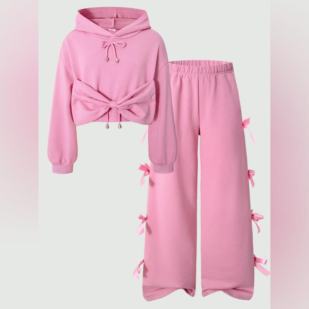 Kids Cartoon Casual Fashion Outfit Set Long Sleeve Top & Pants