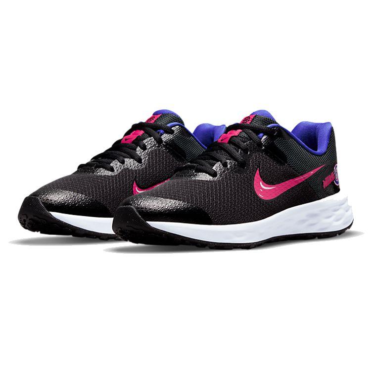 Nike Revolution 6 SE GS Street Art Sneakers per Bambini Nero Lapis Very-Berry DD1104-013