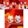 Adorable Resin Lucky Cat Figurines For Car Desktop Decor In Multiple Colors Cute Lucky Cat Resin Craft For Diy Decoration