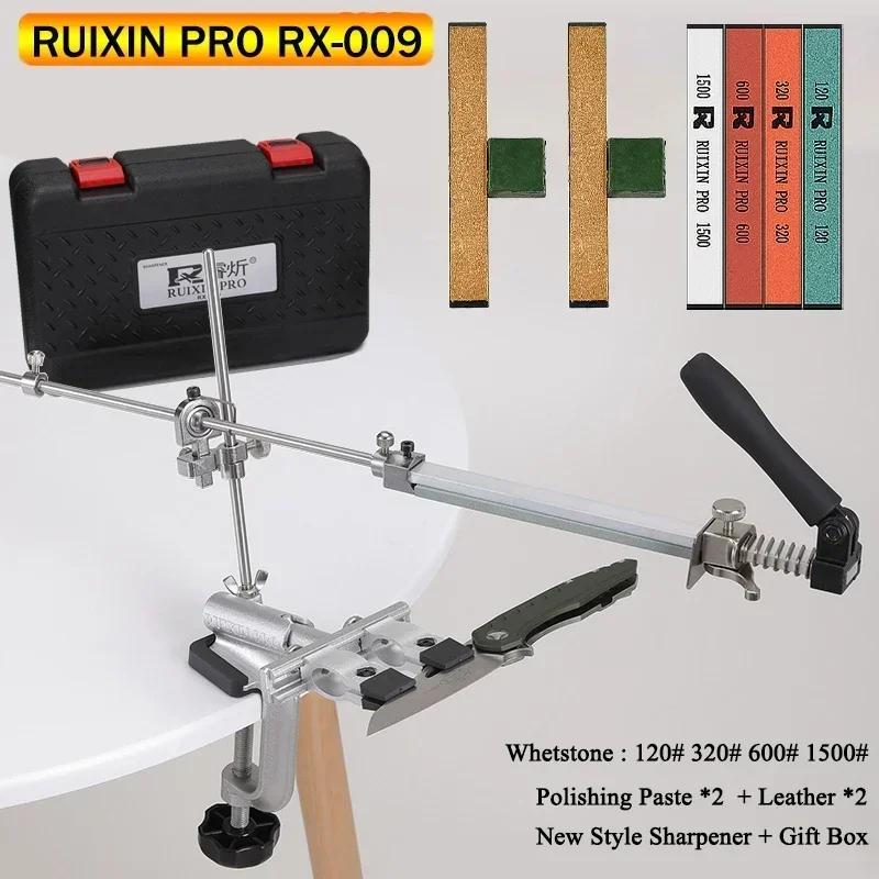 NEU Ruixin Pro RX009 Messerschärfer Professionelle neue Upgrade-Schleifmaschine aus Aluminiumlegierung 360-Grad-Flip-Schleifwerkzeuge