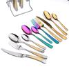 16 Pieces Cutlery Set Western Tableware Stainless Steel Black Elegant Dinner Set Mirror Knife Fork Spoon Kitchen Utensils