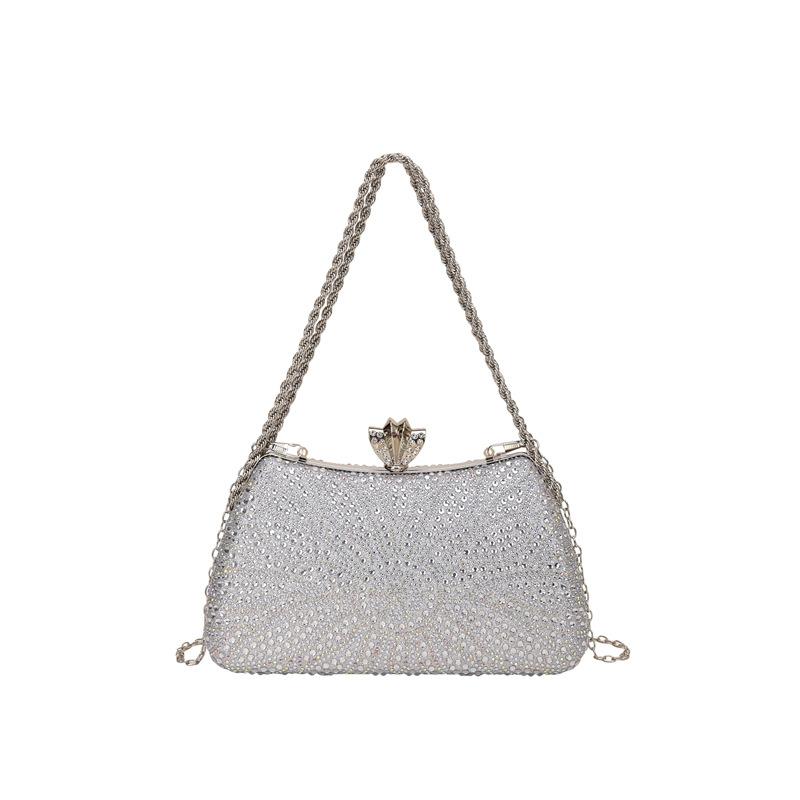 

2026 New Cross-Border Diamond Embellished Qipao Evening Bag Chinese Style Formal Dress Handheld Single Shoulder Chain Bag