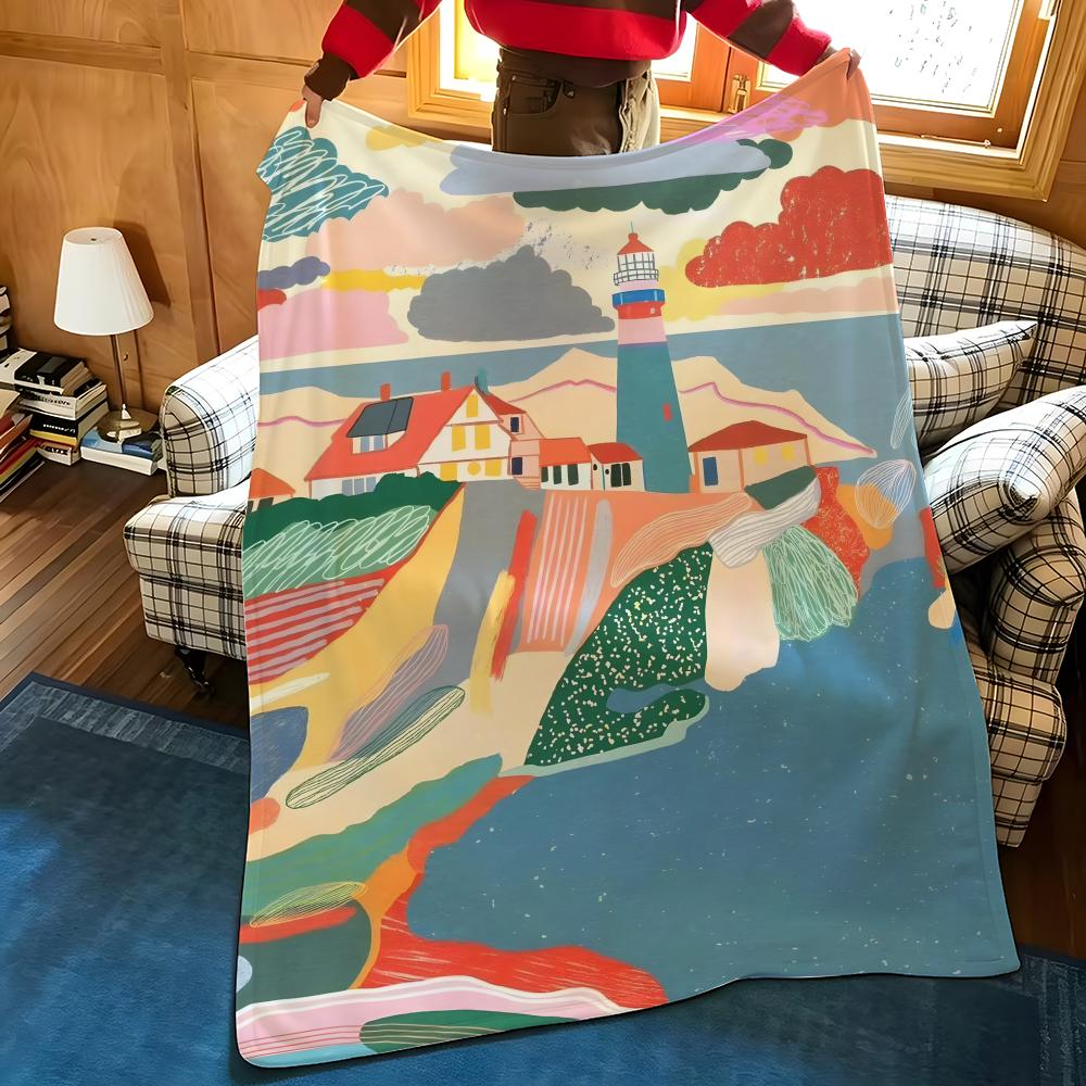 Artist M-Marina E-Ester C-Castaldo Throw Flannel Cozy Print Blanket, Portable, Durable Machine Washable cute Cool
