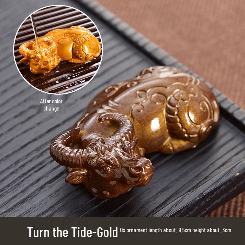 Роскошный полимерный чайный питомец: Аксессуар-орнамент, меняющий цвет, для чайных сервизов