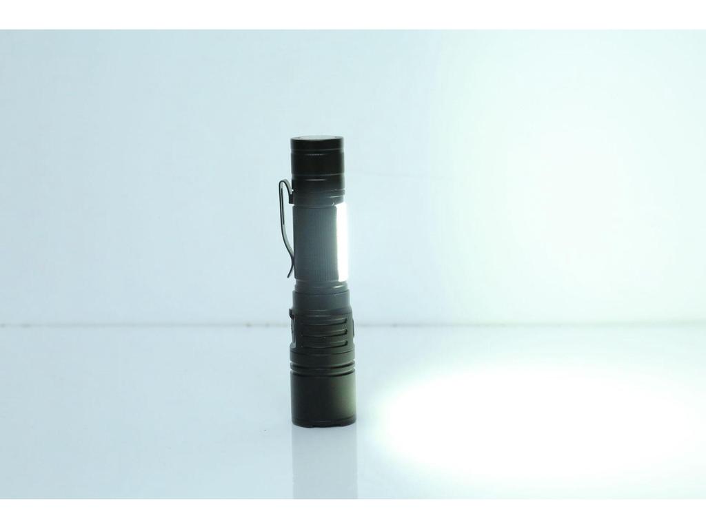 7-Function USB Rechargeable Magnetic Flashlight with Fluorescent Detection: Includes Red, White, Purple, and COB Strong Light with Focus.