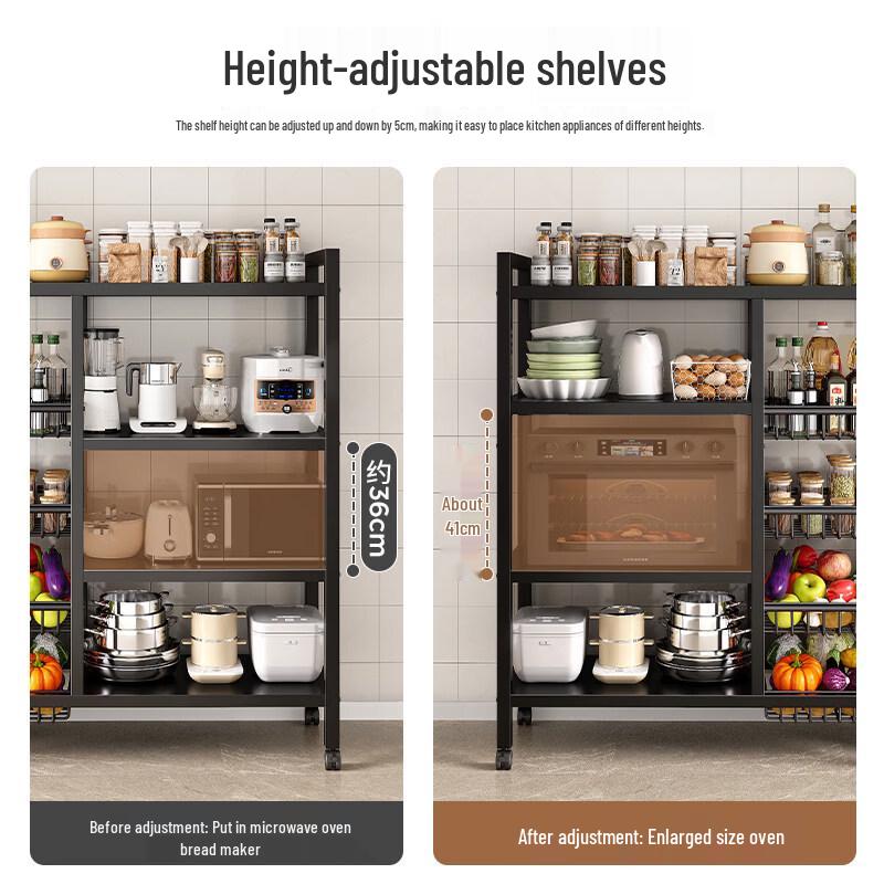 HUALEAI Multi-Layer Adjustable Kitchen Storage Rack