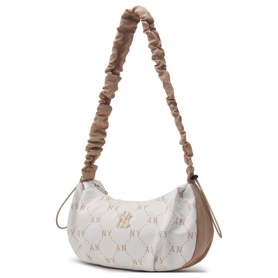New MLB Polyester Shoulder Bag, Handbag, Shoulder Bag, Crossbody Bag Regular Unisex Cream 3ABQS034N-50CRS
