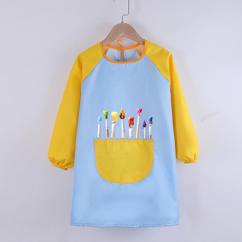 Kids' Waterproof Painting Smock with Long Sleeves and Custom Logo