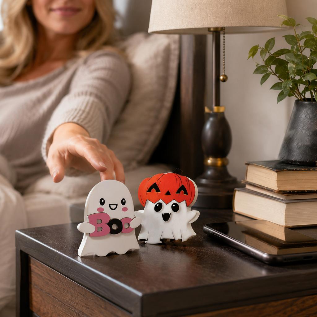 Halloween Tabletop Decorations 5-Piece Set for Party Home Shelf Mantel Display