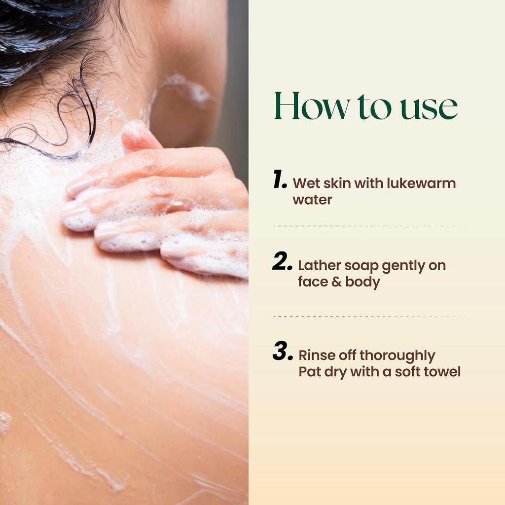 Moha Kesar Chandan Soap Bars 100 g X  Pack Of 3 For Daily Bathing Glow, Gentle Cleansing And Deep Moisturizing Care