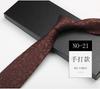 British Tie Men'S Brown Vintage Khaki Hand Shirt Striped Cashew Flower High-End Tie