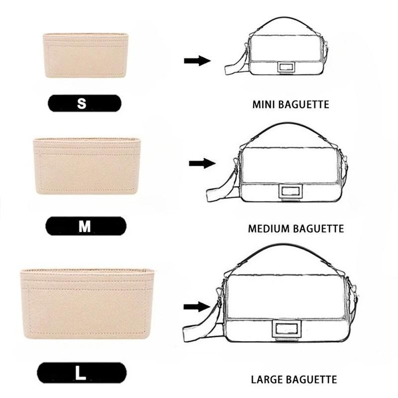 Women's Handbags For And Cosmetic Bags Felt Makeup Bag Insert Bag Large Capacity Separated Multifunctional Mother And Child Package Inner Liner