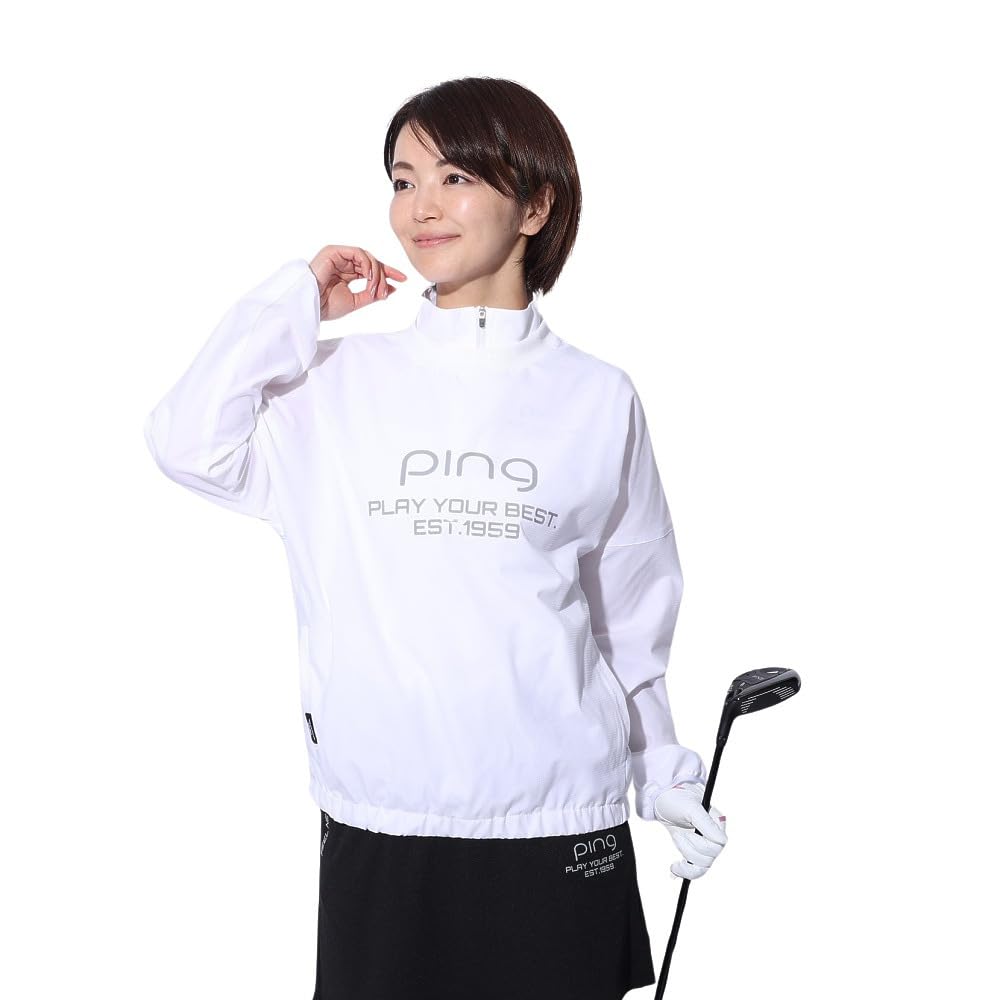 

blouson removable antibacterial and Golf outerwear M [Pin Apparel] Women s 2-way full-zip (with sleeves, deodorizing) / / 622-4120200 030_White