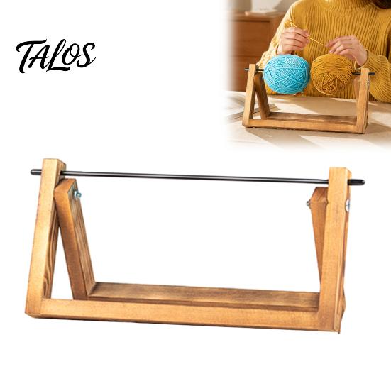 Knitting Supplies for Beginners Wooden Crochet Yarn Holder, Rotatable Portable Organizer Rack, Stable Wood Spindle Mortise And Tenon Frame Dispenser