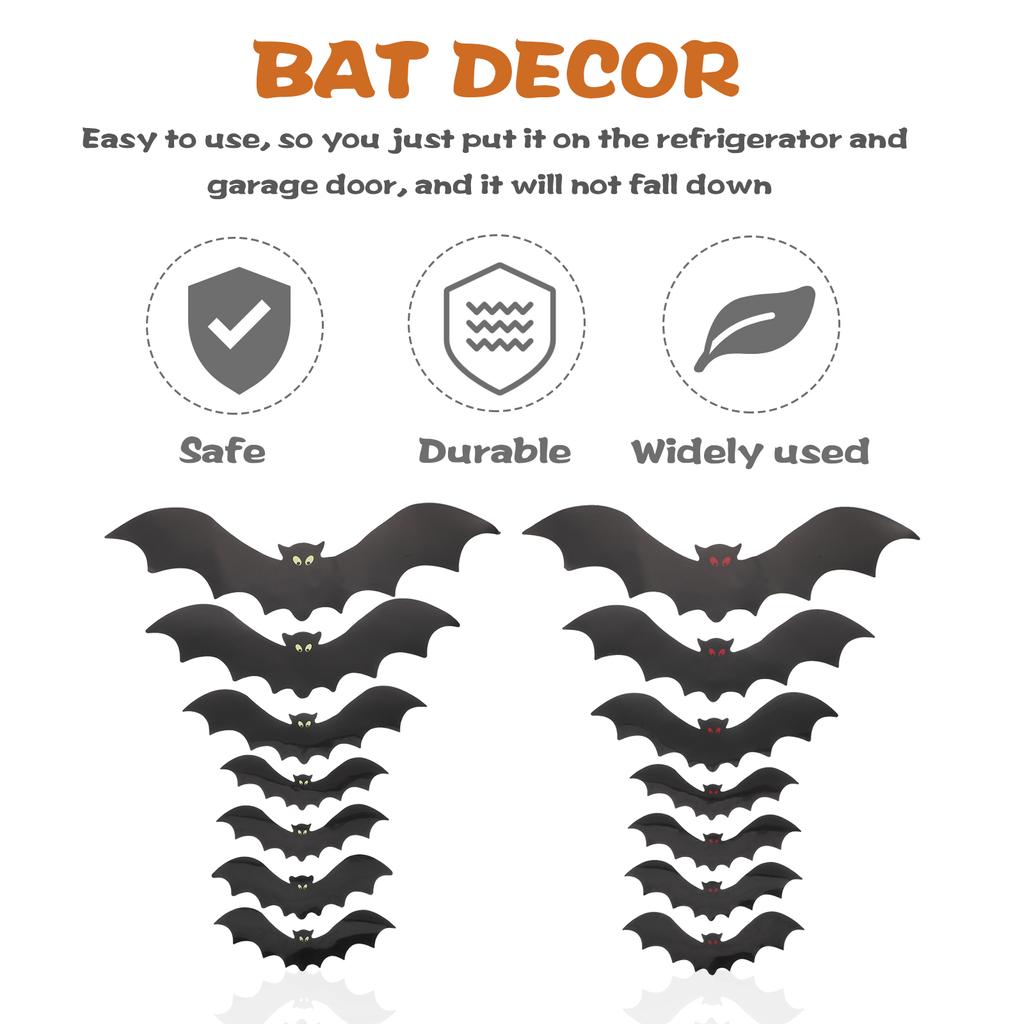 28 Stück Aufkleber Magnetische Fledermaus Festival Kühlschrankdeko Halloween Kühlschrankmagnete Dekorationen Schwarz Büro