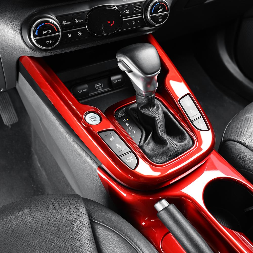 1*For KIA Soul 2020-2025 Automotive Centre Console Trim Frame Central Gear Shift Protective Covers ABS Material Left-hand Drive