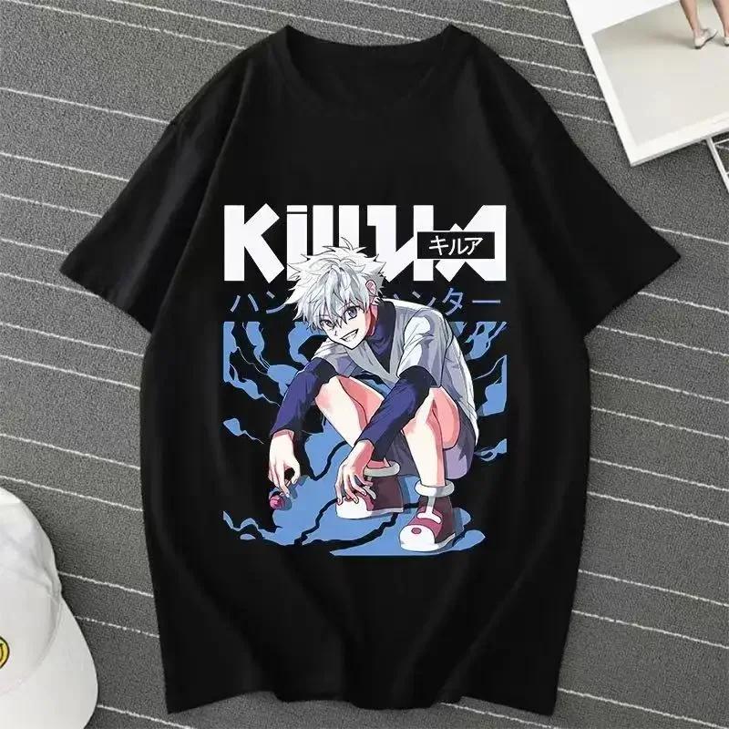 Anime Hunter X Hunter Killua Zoldyck T Shirts Men/women HXH Anime T-shirt Casual Harajuku Streetwear Summer Men Clothing Tops
