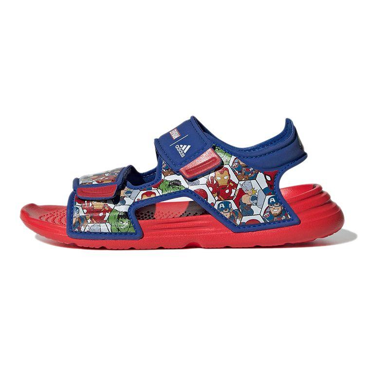 Adidas Marvel X  Adventures Comfortable Versatile Non-Slip Sandals Kids Sandals Blue Red GY5532
