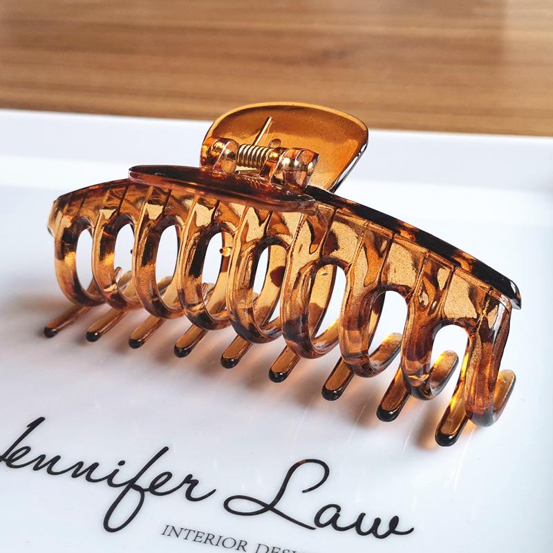 European & American Style Geometric Hair Claw Clip - Large Dragon Bone Design