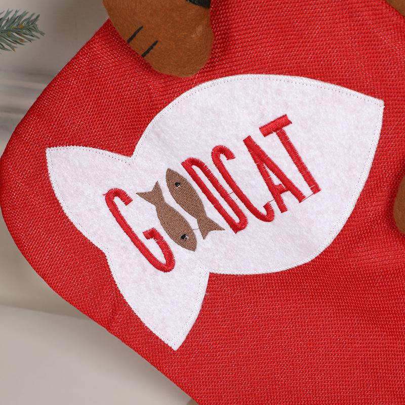 Christmas Tiger Spotted Dog Christmas Stockings Cartoon Home Decoration Ornaments Creative Gift Bag Decorative Socks Pendant