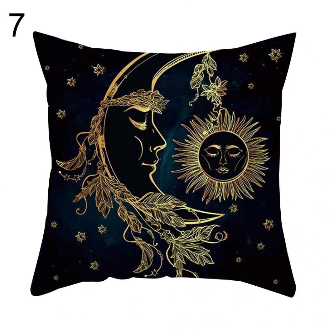 

Йога OM Символ Солнца Луна Звезда Наволочка Талия Чехлы для подушек автомобиля Диван Домашний декор