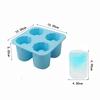 4 Holes Shape Silicone Ice Cube Mold Tray Make Shot Glass Summer Bar Party Frozen Whiskey Beer Cocktail Cold Drinking Tool