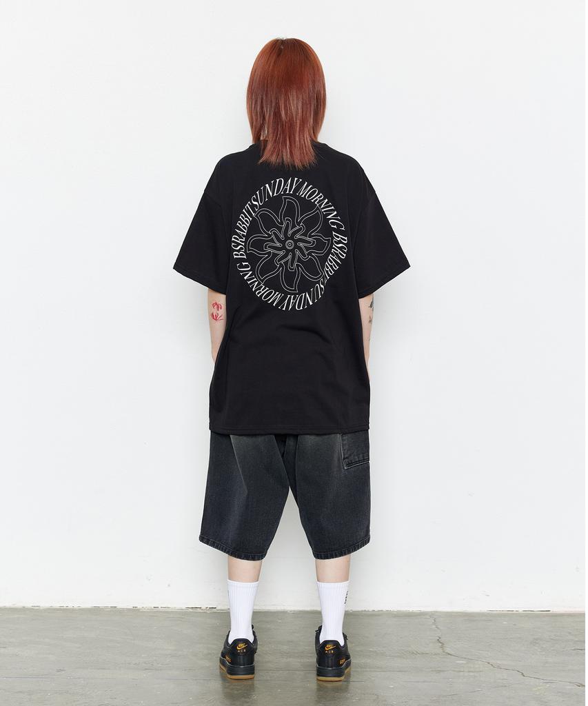 Bieseulaebis Carpenter Loose Fit Denim Shorts Vintage Black