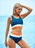 "Damen Großer Split Badeanzug - Europäischer & Amerikanischer Stil, Bedruckter Bikini mit Reißverschluss"