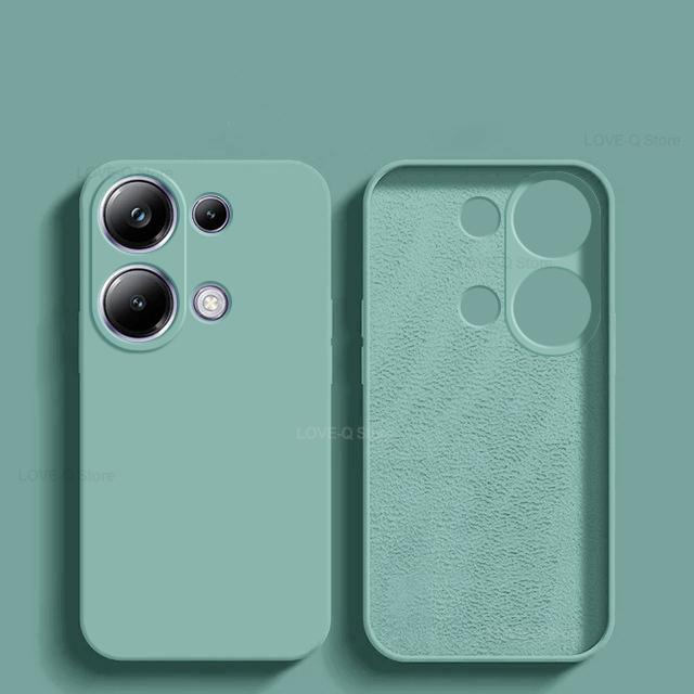 For Poco M6 PocoM6 Pro Case Liquid Silicone Camera Lens Protector Phone Cases For Xiaomi Poco M6 M 6 Pro M6Pro PocoM6 Pro Soft Cover