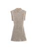 2026 Elegant European & American Sequin Sleeveless Shoulder Pad Slim-fit Hip-Hugging Dress