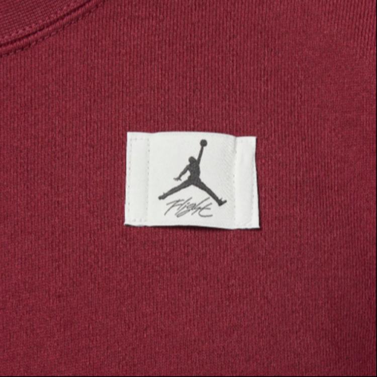 Jordan Relaxed Fleece Crew Neck Sweatshirt Women Tops Cherry-Red DQ4600-645