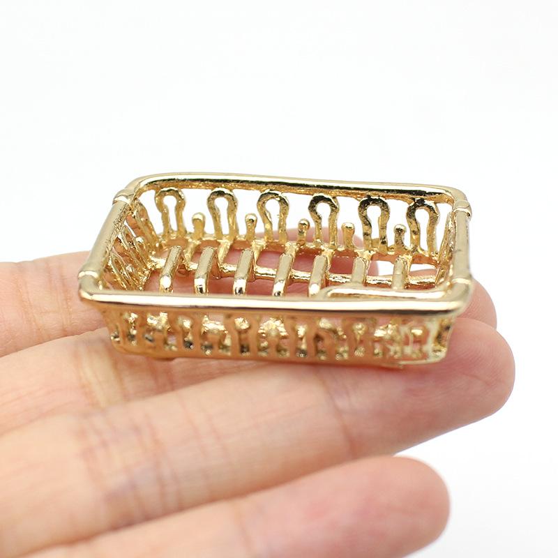 Dollhouse Miniature DIY Kitchen Tableware Storage Rack Model